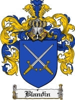 Blandin coat of arms family crest download