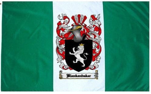 Blankenbaker family crest coat of arms flag