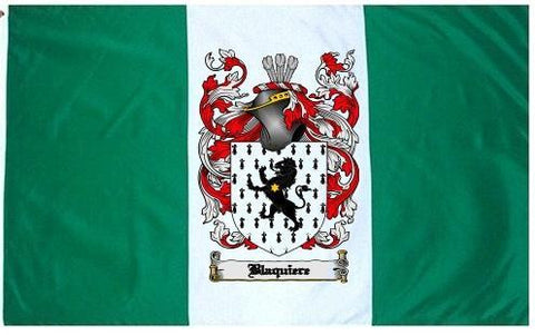 Blaquiere family crest coat of arms flag