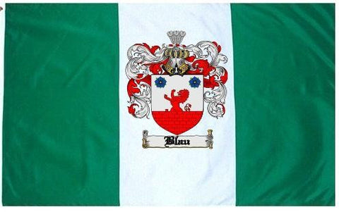 Blau family crest coat of arms flag