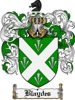 Blaydes coat of arms family crest download