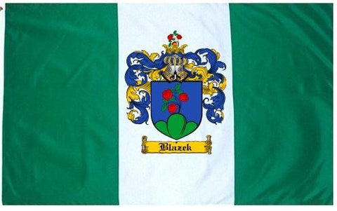 Blazek family crest coat of arms flag