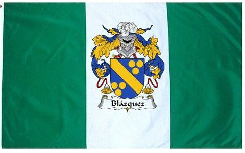 Blazquez family crest coat of arms flag