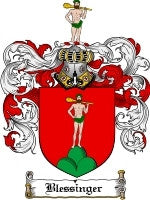 Blessinger coat of arms family crest download
