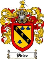 Bletso coat of arms family crest download