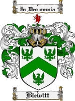 Blewitt coat of arms family crest download