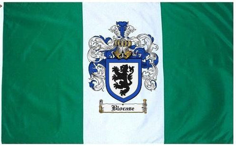 Blocase family crest coat of arms flag