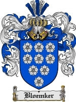 Bloemker coat of arms family crest download