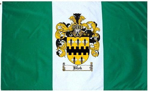 Blok family crest coat of arms flag