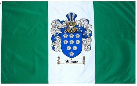 Blome family crest coat of arms flag