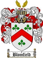 Blomfield coat of arms family crest download