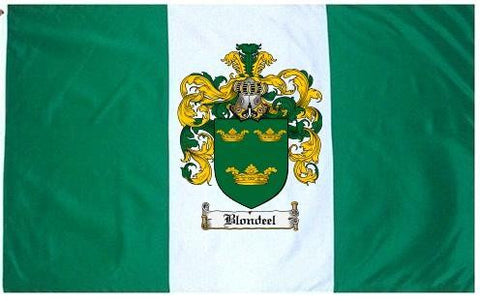Blondeel family crest coat of arms flag