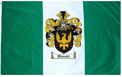 Blondel family crest coat of arms flag