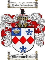 Bloomefield coat of arms family crest download