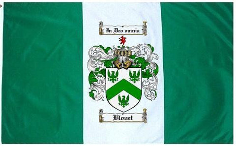 Blouet family crest coat of arms flag