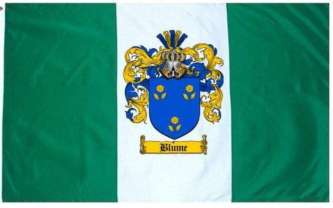 Blume family crest coat of arms flag
