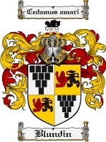 Blundin coat of arms family crest download