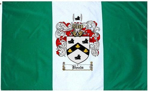 Boals family crest coat of arms flag