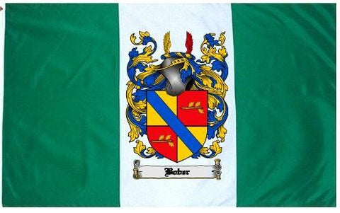 Bober family crest coat of arms flag