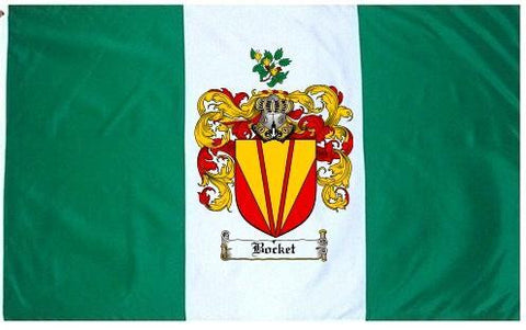 Bocket family crest coat of arms flag