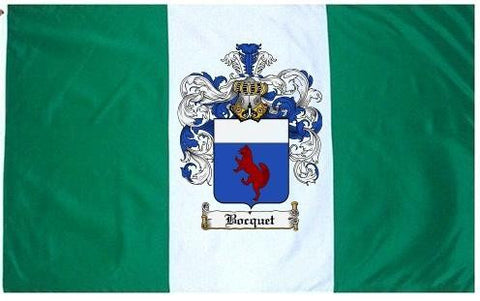 Bocquet family crest coat of arms flag