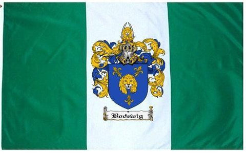 Bodewig family crest coat of arms flag