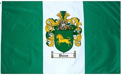 Boers family crest coat of arms flag
