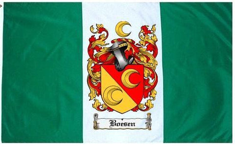 Boesen family crest coat of arms flag