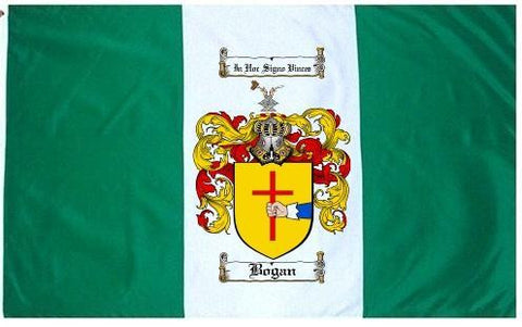 Bogan family crest coat of arms flag