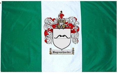 Bogenschneider family crest coat of arms flag
