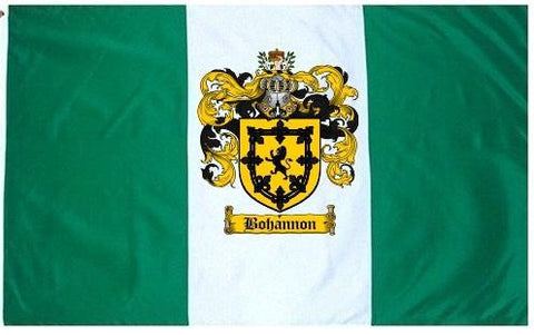 Bohannon family crest coat of arms flag