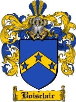 Boisclair coat of arms family crest download