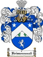 Boissonneault coat of arms family crest download