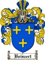 Boisvert coat of arms family crest download