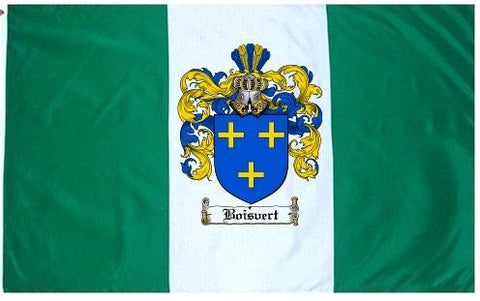 Boisvert family crest coat of arms flag