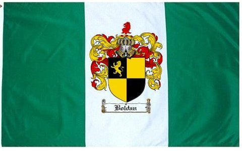 Boldan family crest coat of arms flag