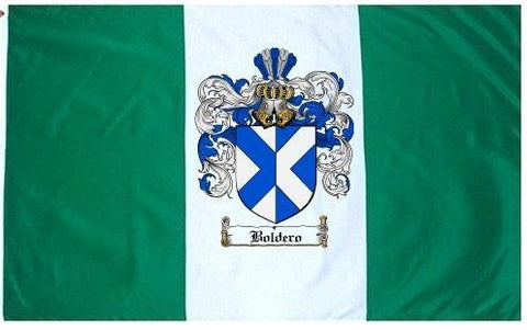 Boldero family crest coat of arms flag