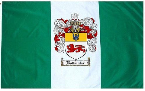 Bollandar family crest coat of arms flag