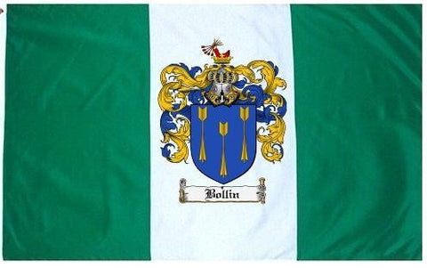 Bollin family crest coat of arms flag