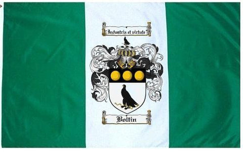 Boltin family crest coat of arms flag