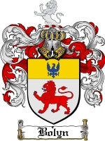 Bolyn coat of arms family crest download