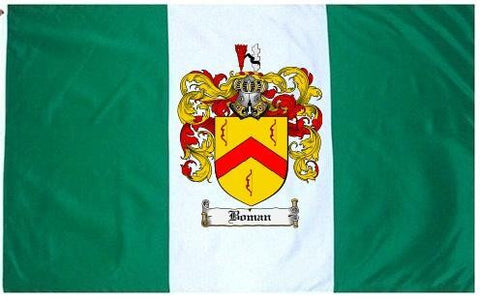 Boman family crest coat of arms flag