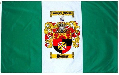 Bomar family crest coat of arms flag