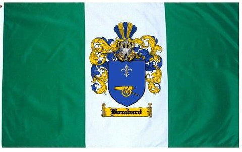 Bombard family crest coat of arms flag