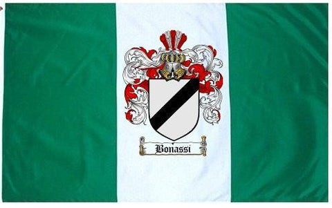 Bonassi family crest coat of arms flag