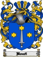 Bondi coat of arms family crest download