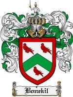 Bonekil coat of arms family crest download