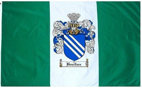 Boniface family crest coat of arms flag