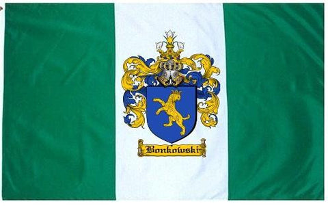 Bonkowski family crest coat of arms flag