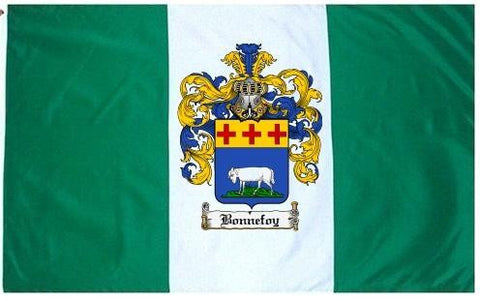 Bonnefoy family crest coat of arms flag